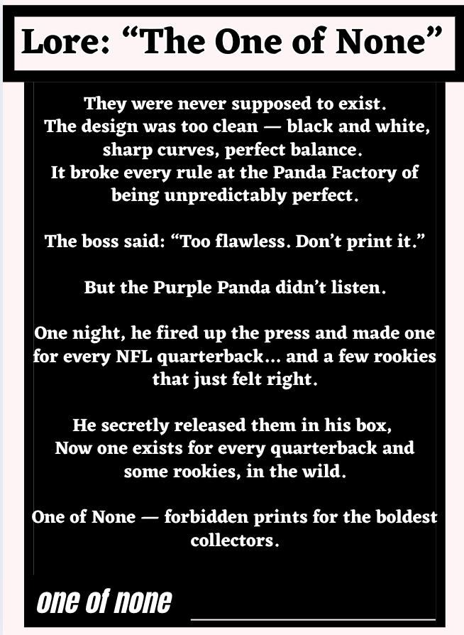 ONE OF NONE and ANIME CARD (PANDA EXCLUSIVE)